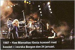 1987 - Kee Marcello's first concert with the band in Bergen (Norway) on January 24.