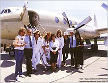 1987 - At the Philadelphia airport with private plane a couple of hours before the last US gig of The Final Countdown tour.