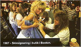 1987 - LP signing in a music store in Boston.
